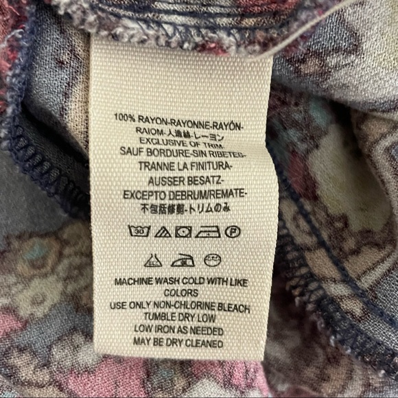 Free People Long Sleeve Floral Peplum Tunic Top - Picture 6 of 7